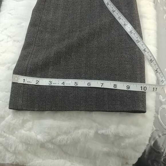 Perfect Target Mossimo Stretch Dress Pants 12 Grey with faint striping, wide leg - Picture 6 of 9